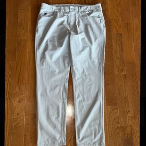 Men's Light Gray Vineyard Vines On the Go 5-Pocket Pants Size 38